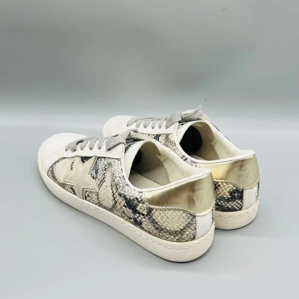 Vintage Havana Shoes Womens 7.5 Multicolor Snake Print Star Sneakers Comfort